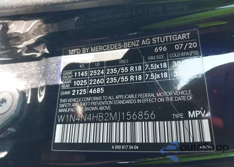 2021 Mercedes-Benz Gla 250 4Matic z USA, uszkodzony, nr VIN W1N4N4HB2MJ156856